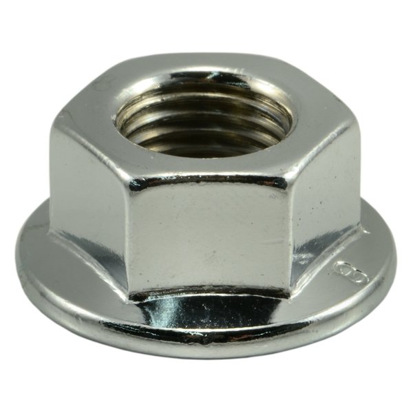 Midwest Fastener Flange Nut, M12-1.25, Steel, Chrome Plated, 4 PK 39314